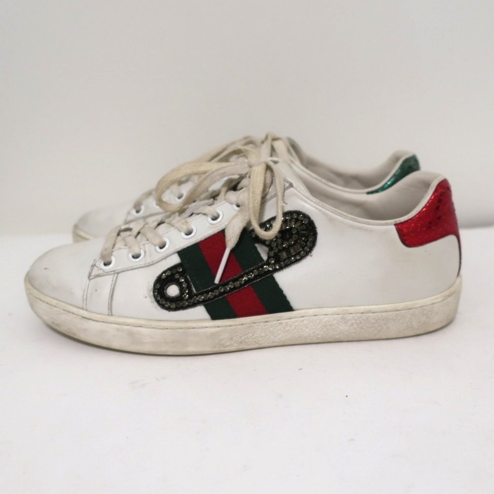 Gucci Ace Safety Pin Low Top Sneakers - Picture 7 of 14